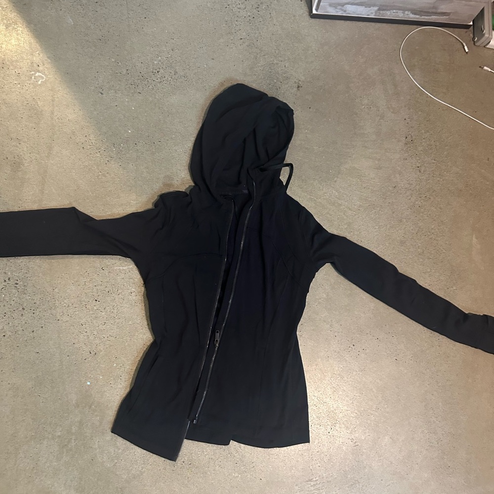 Size 8 lululemon black align jacket with hood